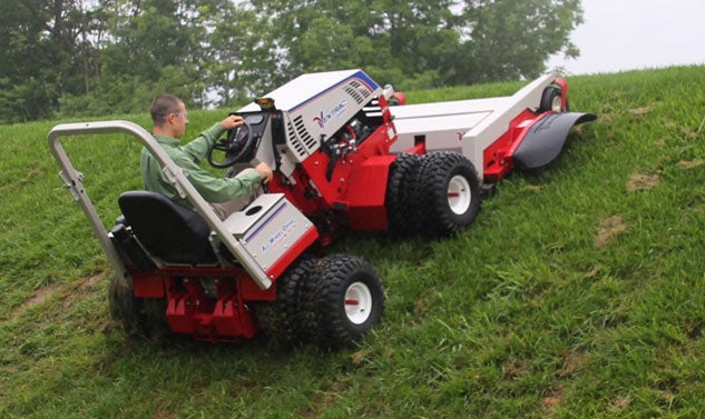 Ventrac Mowing Steep Climb