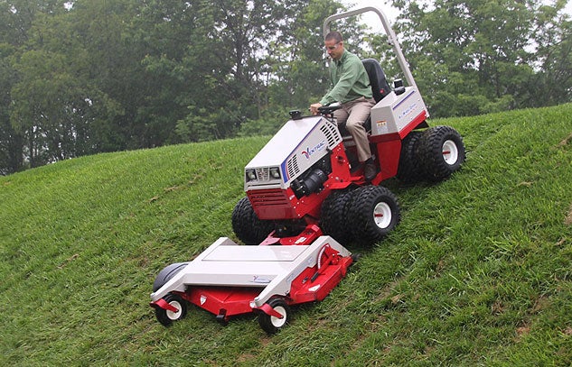 Ventrac Mowing Downhill