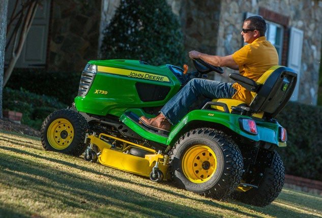 2013 John Deere X739 Mowing