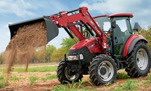 2012 Case IH Farmall 75C Tractor Dumping