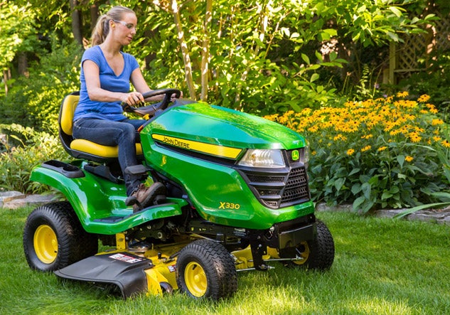 2018 John Deere X330 Mowing