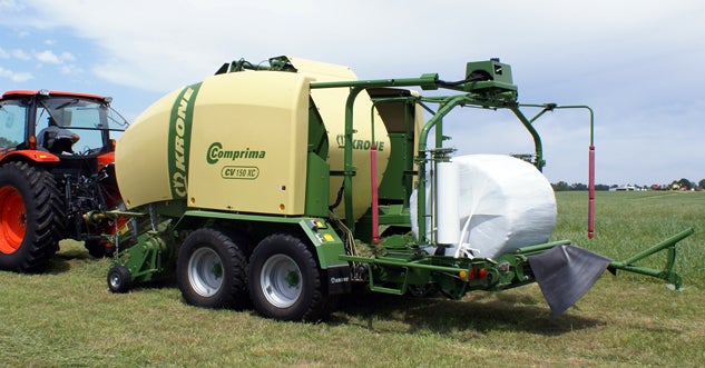 Krone Comprima Round Baler Wrapped