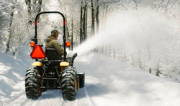 Tractor with Front Blower