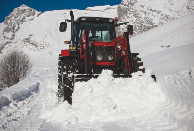 Tractor Working in the Snow