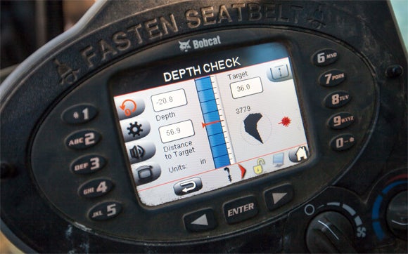 Bobcat Excavator Depth Check