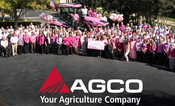 AGCO Raising Funds with Pink Tractor